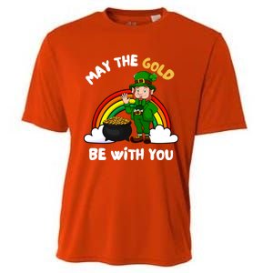 May The Gold Be With You Rainbow St Patricks Day Leprechaun Gift Cooling Performance Crew T-Shirt