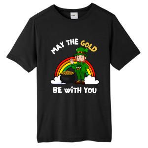 May The Gold Be With You Rainbow St Patricks Day Leprechaun Gift Tall Fusion ChromaSoft Performance T-Shirt