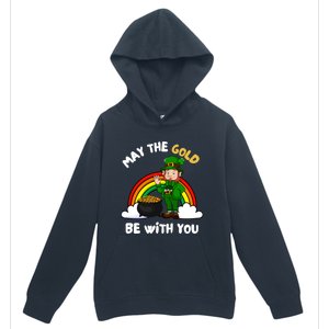 May The Gold Be With You Rainbow St Patricks Day Leprechaun Gift Urban Pullover Hoodie