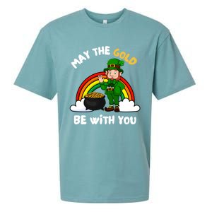 May The Gold Be With You Rainbow St Patricks Day Leprechaun Gift Sueded Cloud Jersey T-Shirt