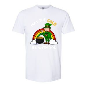 May The Gold Be With You Rainbow St Patricks Day Leprechaun Gift Softstyle CVC T-Shirt