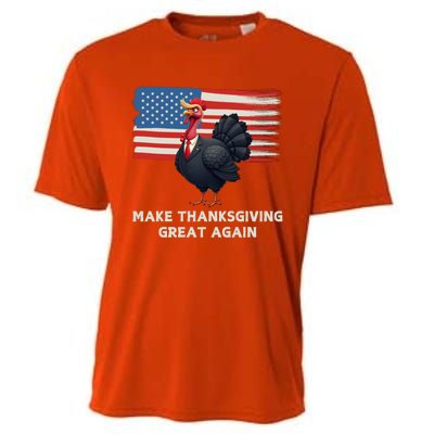 Make Thanksgiving Great Again Trump Turkey Funny Elections Gift Cooling Performance Crew T-Shirt