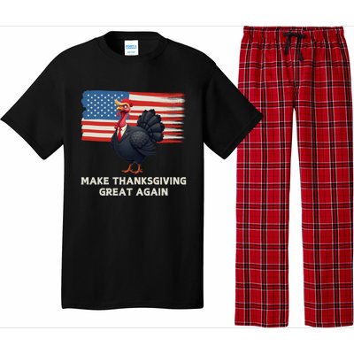 Make Thanksgiving Great Again Trump Turkey Funny Elections Gift Pajama Set