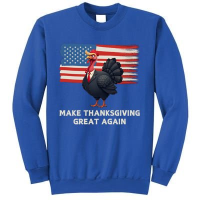 Make Thanksgiving Great Again Trump Turkey Funny Elections Gift Sweatshirt