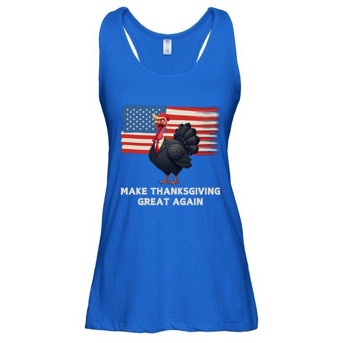 Make Thanksgiving Great Again Trump Turkey Funny Elections Gift Ladies Essential Flowy Tank