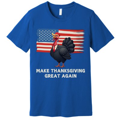 Make Thanksgiving Great Again Trump Turkey Funny Elections Gift Premium T-Shirt