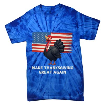 Make Thanksgiving Great Again Trump Turkey Funny Elections Gift Tie-Dye T-Shirt