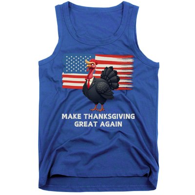 Make Thanksgiving Great Again Trump Turkey Funny Elections Gift Tank Top