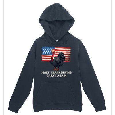 Make Thanksgiving Great Again Trump Turkey Funny Elections Gift Urban Pullover Hoodie