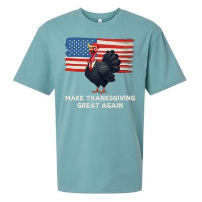 Make Thanksgiving Great Again Trump Turkey Funny Elections Gift Sueded Cloud Jersey T-Shirt