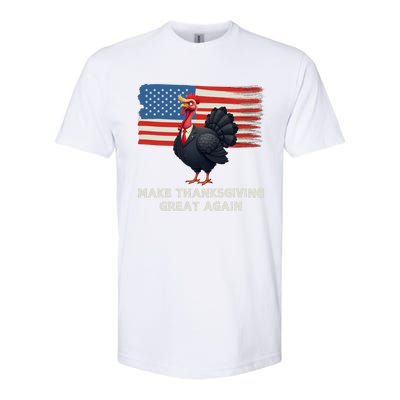 Make Thanksgiving Great Again Trump Turkey Funny Elections Gift Softstyle CVC T-Shirt