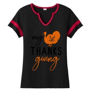 My Thanks Giving Ladies Halftime Notch Neck Tee