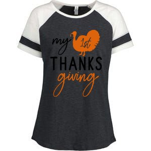 My Thanks Giving Enza Ladies Jersey Colorblock Tee