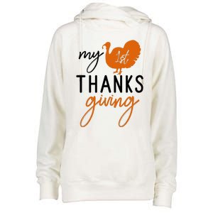 My Thanks Giving Womens Funnel Neck Pullover Hood