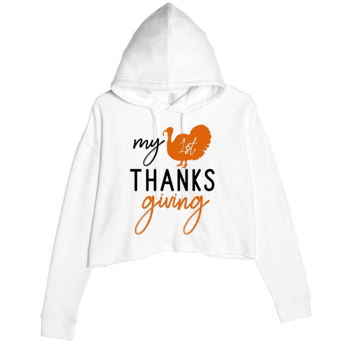 My Thanks Giving Crop Fleece Hoodie