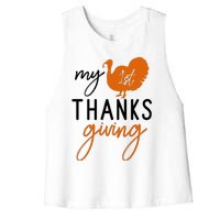 My Thanks Giving Women's Racerback Cropped Tank