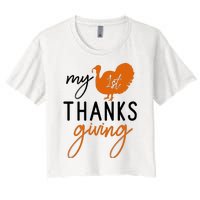 My Thanks Giving Women's Crop Top Tee