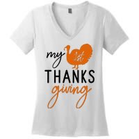 My Thanks Giving Women's V-Neck T-Shirt