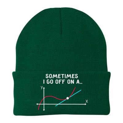 Math Teacher Gifts Sometimes I go off on a tangent Knit Cap Winter Beanie