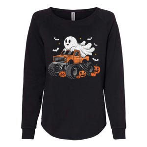 Monster Truck Ghost Pumpkin Halloween Costume Womens California Wash Sweatshirt