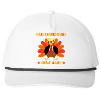 Make Thanksgiving Great Again Trump Turkey Funny Snapback Five-Panel Rope Hat