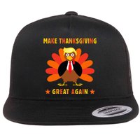 Make Thanksgiving Great Again Trump Turkey Funny Flat Bill Trucker Hat