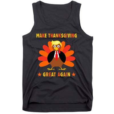 Make Thanksgiving Great Again Trump Turkey Funny Tank Top