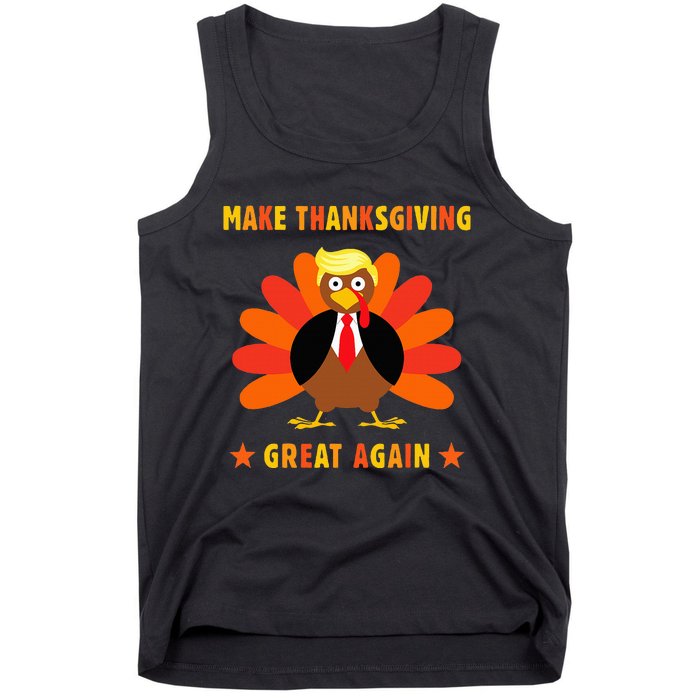 Make Thanksgiving Great Again Trump Turkey Funny Tank Top