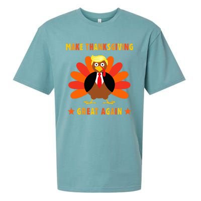 Make Thanksgiving Great Again Trump Turkey Funny Sueded Cloud Jersey T-Shirt