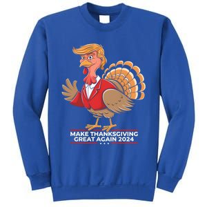 Make Thanksgiving Great Again Funny Trump Turkey Gift Sweatshirt