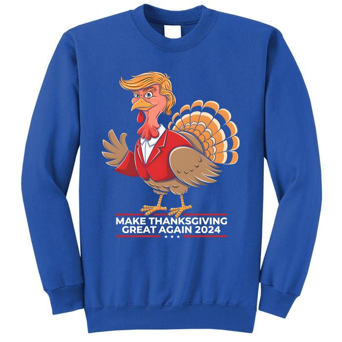 Make Thanksgiving Great Again Funny Trump Turkey Gift Tall Sweatshirt