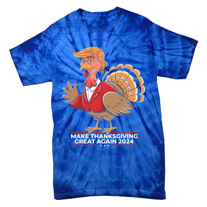 Make Thanksgiving Great Again Funny Trump Turkey Gift Tie-Dye T-Shirt