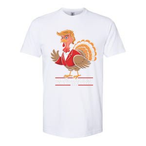 Make Thanksgiving Great Again Funny Trump Turkey Gift Softstyle CVC T-Shirt