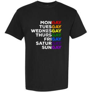 Mongay Tuesgay Gay Agenda Lgbtq Awareness Rainbow Funny Gift Garment-Dyed Heavyweight T-Shirt