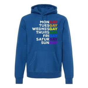 Mongay Tuesgay Gay Agenda Lgbtq Awareness Rainbow Funny Gift Premium Hoodie