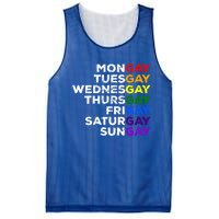 Mongay Tuesgay Gay Agenda Lgbtq Awareness Rainbow Funny Gift Mesh Reversible Basketball Jersey Tank