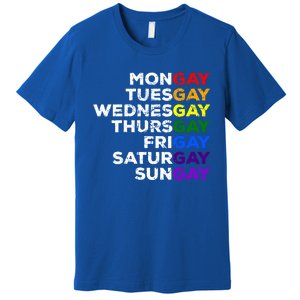 Mongay Tuesgay Gay Agenda Lgbtq Awareness Rainbow Funny Gift Premium T-Shirt