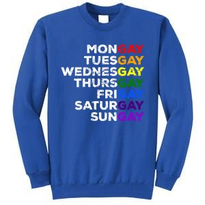 Mongay Tuesgay Gay Agenda Lgbtq Awareness Rainbow Funny Gift Tall Sweatshirt