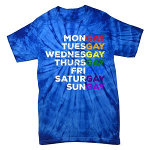 Mongay Tuesgay Gay Agenda Lgbtq Awareness Rainbow Funny Gift Tie-Dye T-Shirt