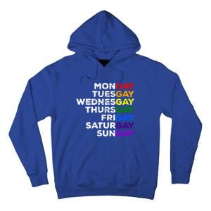 Mongay Tuesgay Gay Agenda Lgbtq Awareness Rainbow Funny Gift Tall Hoodie