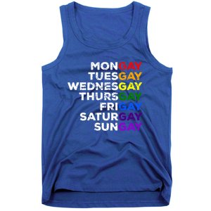 Mongay Tuesgay Gay Agenda Lgbtq Awareness Rainbow Funny Gift Tank Top