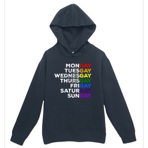 Mongay Tuesgay Gay Agenda Lgbtq Awareness Rainbow Funny Gift Urban Pullover Hoodie