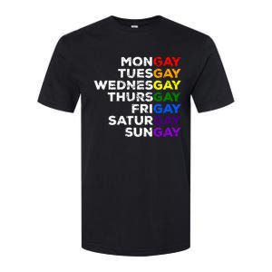 Mongay Tuesgay Gay Agenda Lgbtq Awareness Rainbow Funny Gift Softstyle CVC T-Shirt