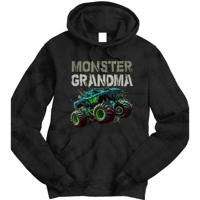 Monster Truck Grandma Family Matching Monster Truck Lovers Tie Dye Hoodie