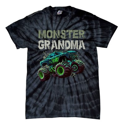 Monster Truck Grandma Family Matching Monster Truck Lovers Tie-Dye T-Shirt