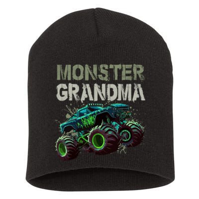 Monster Truck Grandma Family Matching Monster Truck Lovers Short Acrylic Beanie