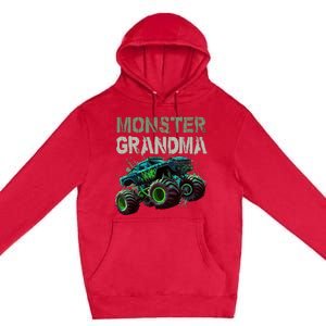 Monster Truck Grandma Family Matching Monster Truck Lovers Premium Pullover Hoodie