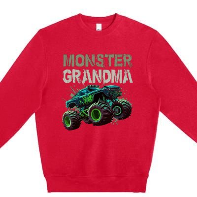 Monster Truck Grandma Family Matching Monster Truck Lovers Premium Crewneck Sweatshirt