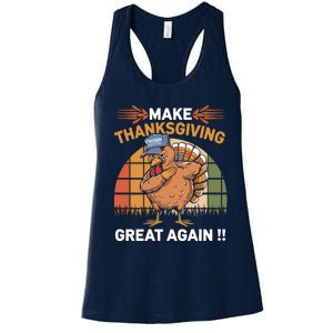 Make Thanksgiving Great Again Funny Turkey Day Women's Racerback Tank