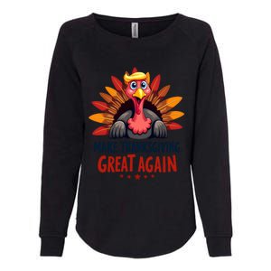 Make Thanksgiving Great Again Trump Holiday Turkey 2024 Gift Womens California Wash Sweatshirt